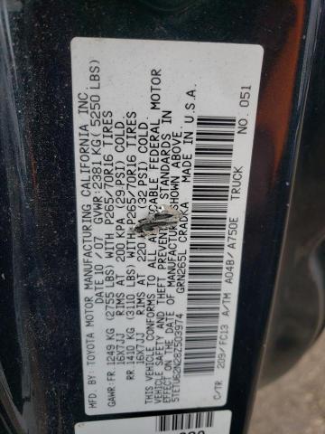 5TETU62N28Z503974 - 2008 TOYOTA TACOMA PRERUNNER ACCESS CAB BLACK photo 12