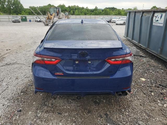 4T1G11AK1RU194900 - 2024 TOYOTA CAMRY SE NIGHT SHADE BLUE photo 6