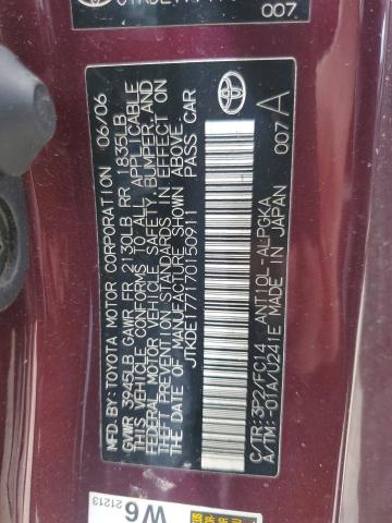 JTKDE177170150911 - 2007 TOYOTA SCION TC 栗色 照片 13