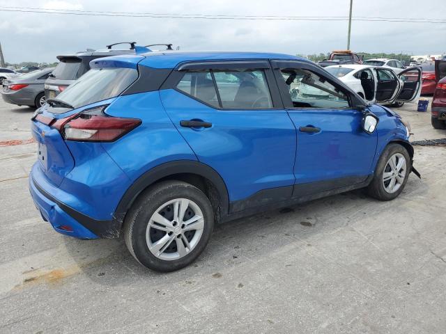 3N1CP5BV3NL500696 - 2022 NISSAN KICKS S BLUE photo 3