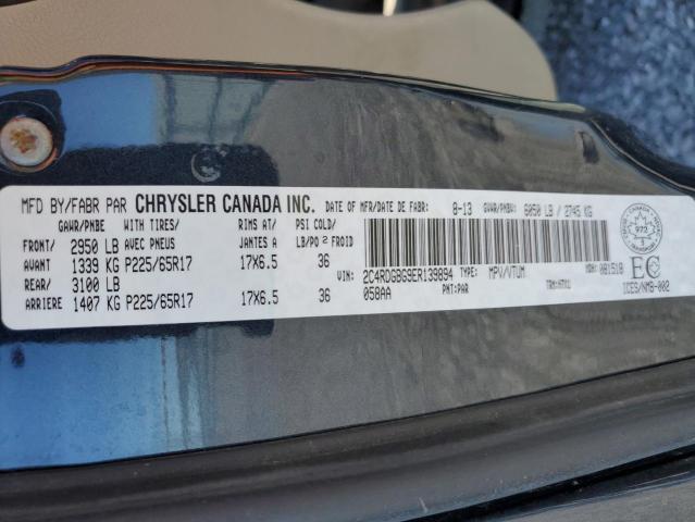 2C4RDGBG9ER139894 - 2014 DODGE GRAND CARA SE BLUE photo 13