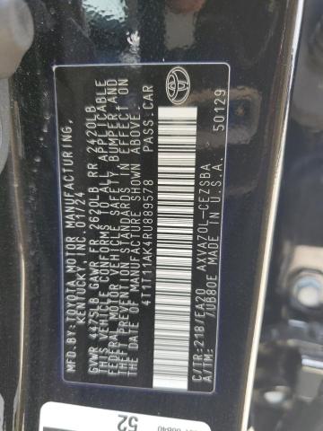 4T1T11AK4RU889578 - 2024 TOYOTA CAMRY SE NIGHT SHADE BLACK photo 12