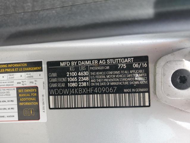 WDDWJ4KBXHF409067 - 2017 MERCEDES-BENZ C 300 4MATIC SILVER photo 12