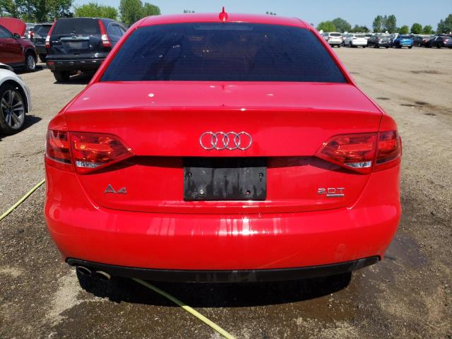 WAULF68K69A227489 - 2009 AUDI A4 2.0T QUATTRO RED photo 6