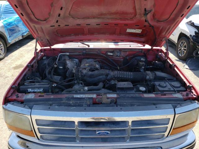 1FTEX15N9SKA11677 - 1995 FORD F150 RED photo 11