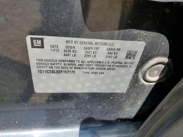 1G11C5SL5EF157178 - 2014 CHEVROLET MALIBU 1LT BLACK photo 12