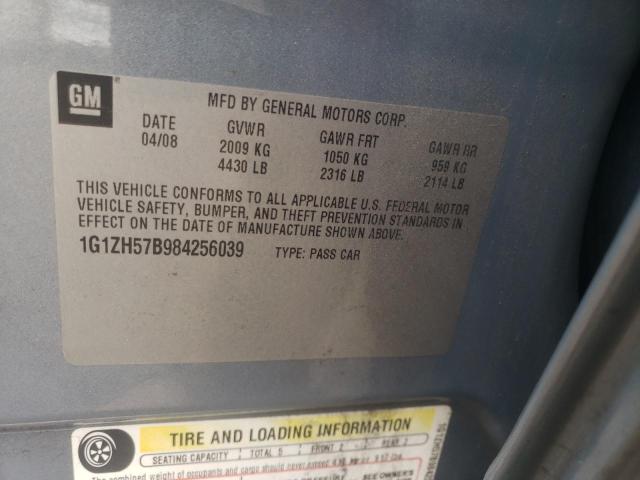 1G1ZH57B984256039 - 2008 CHEVROLET MALIBU 1LT BLUE photo 13