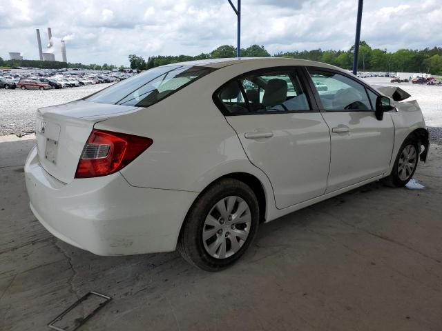 2HGFB2F59CH594205 - 2012 HONDA CIVIC LX WHITE photo 3