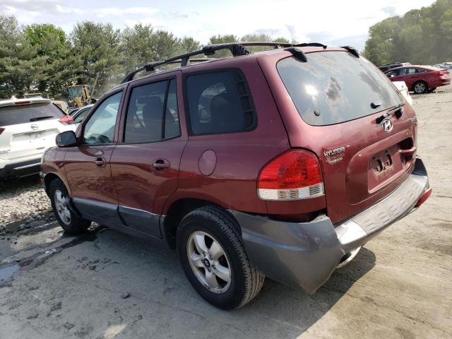 KM8SC73D75U869990 - 2005 HYUNDAI SANTA FE GLS BURGUNDY photo 2