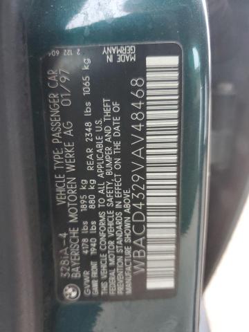 WBACD4329VAV48468 - 1997 BMW 328 I AUTOMATIC GREEN photo 12