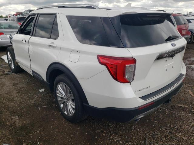 1FM5K8FW6MNA09428 - 2021 FORD EXPLORER LIMITED WHITE photo 2