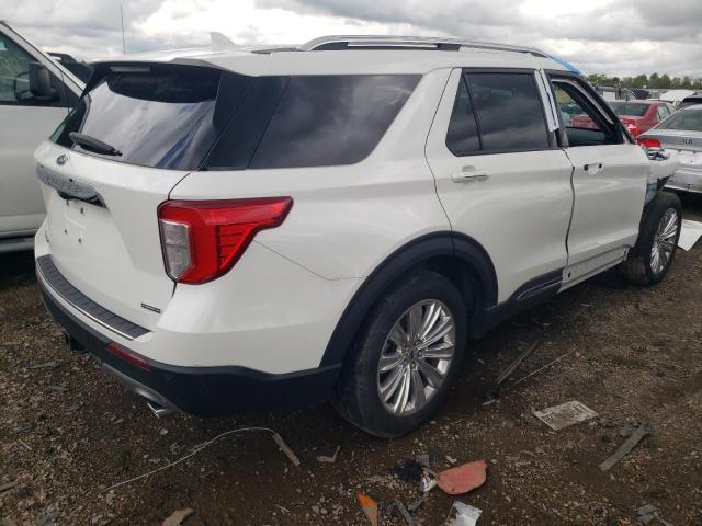 1FM5K8FW6MNA09428 - 2021 FORD EXPLORER LIMITED WHITE photo 3