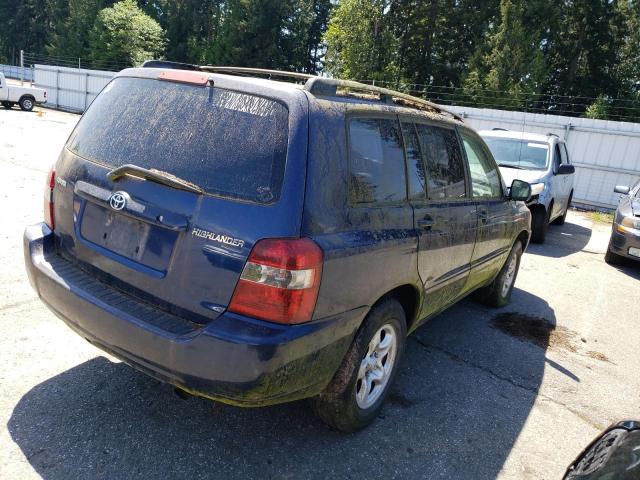 JTEGD21A950124647 - 2005 TOYOTA HIGHLANDER BLUE photo 3