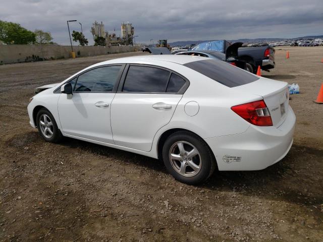 19XFB5F55CE001516 - 2012 HONDA CIVIC NATURAL GAS WHITE photo 2