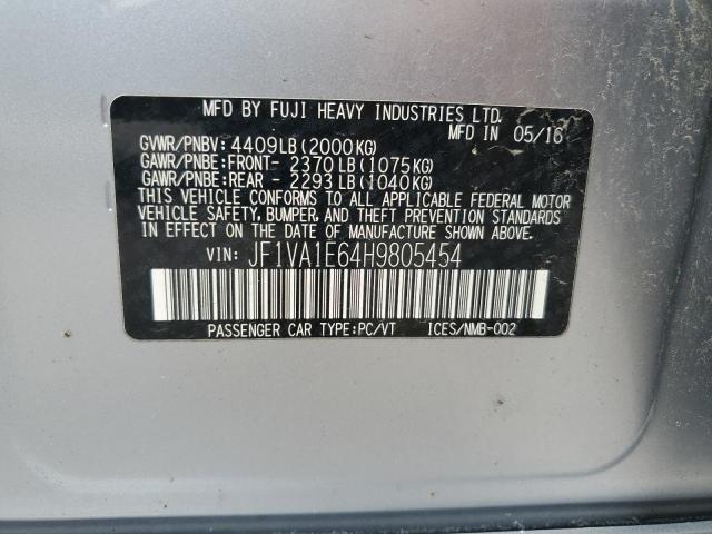 JF1VA1E64H9805454 - 2017 SUBARU WRX PREMIUM SILVER photo 13