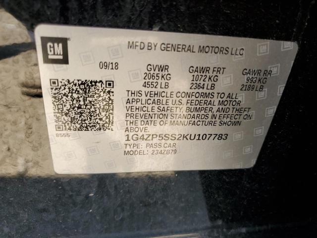 1G4ZP5SS2KU107783 - 2019 BUICK LACROSSE ESSENCE შავი ფოტო 13