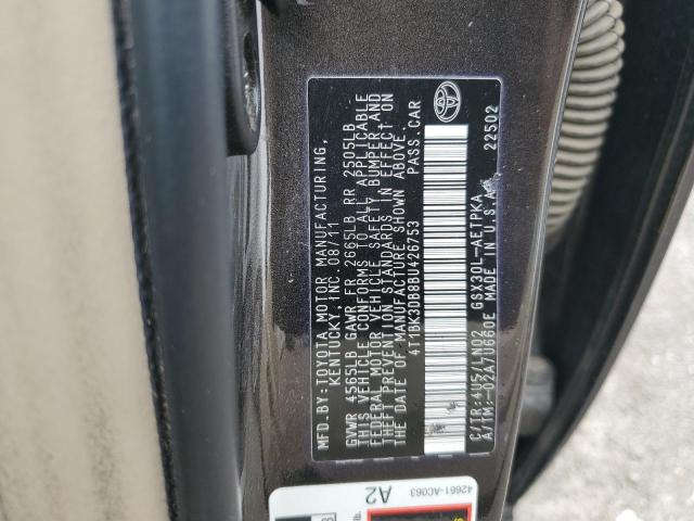 4T1BK3DB8BU426753 - 2011 TOYOTA AVALON BASE 黑色 照片 12