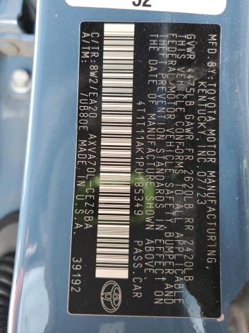 4T1T11AK1PU185349 - 2023 TOYOTA CAMRY SE NIGHT SHADE BLUE photo 12