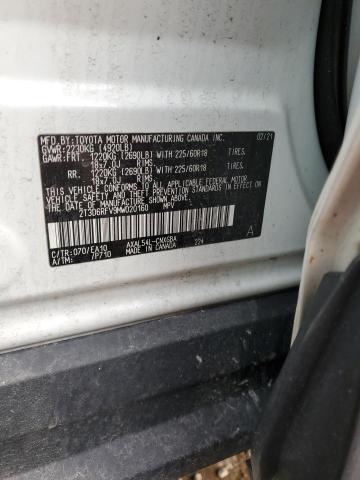 2T3D6RFV9MW020160 - 2021 TOYOTA RAV4 LIMITED WHITE photo 12