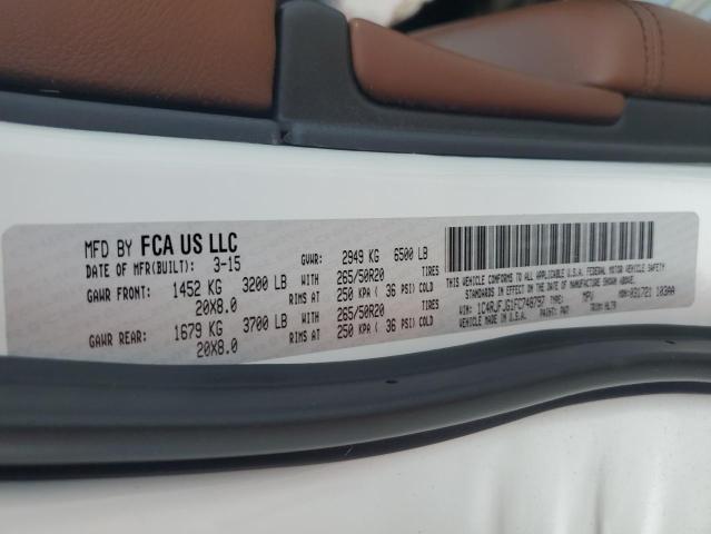 1C4RJFJG1FC748797 - 2015 JEEP GRAND CHER SUMMIT Ağ foto 14