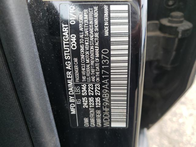 WDDHF9AB9AA171370 - 2010 MERCEDES-BENZ E 550 4MATIC BLACK photo 12