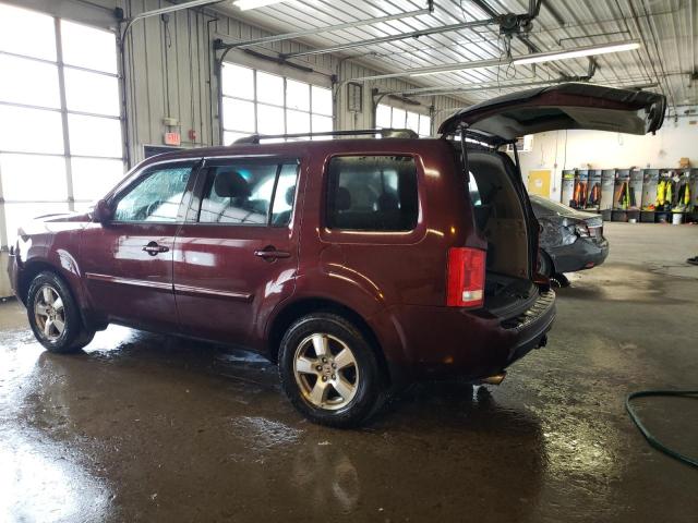 5FNYF4H59AB022817 - 2010 HONDA PILOT EXL MAROON photo 2