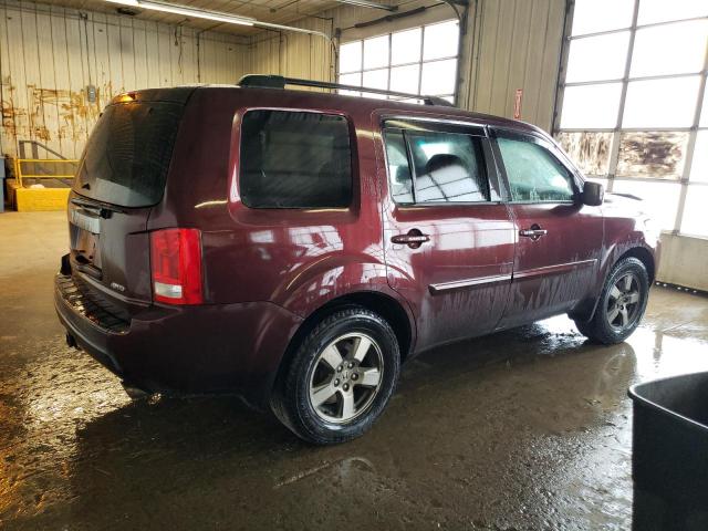 5FNYF4H59AB022817 - 2010 HONDA PILOT EXL MAROON photo 3