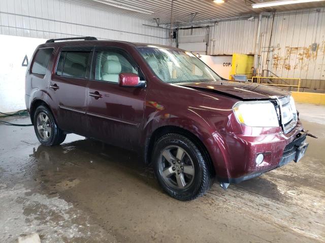 5FNYF4H59AB022817 - 2010 HONDA PILOT EXL MAROON photo 4