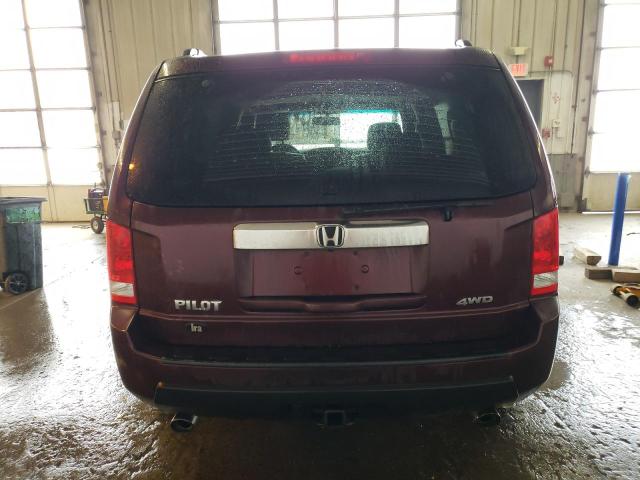 5FNYF4H59AB022817 - 2010 HONDA PILOT EXL MAROON photo 6