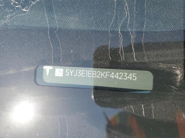 5YJ3E1EB2KF442345 - 2019 TESLA MODEL 3 თეთრი ფოტო 12