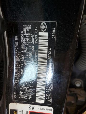 4T1BK3DB0BU370999 - 2011 TOYOTA AVALON BASE Qara foto 12