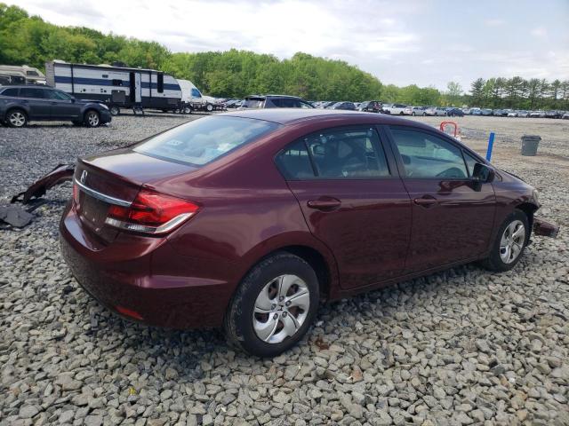 2HGFB2F50EH550659 - 2014 HONDA CIVIC LX BURGUNDY photo 3