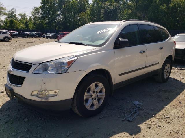 1GNKRFED9CJ240764 - 2012 CHEVROLET TRAVERSE LS WHITE photo 1