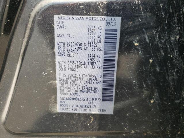 5N1AR2MN9EC631889 - 2014 NISSAN PATHFINDER S GRAY photo 13