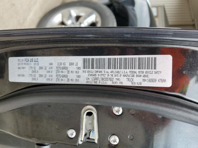 1C6RR7LT8KS557622 - 2019 RAM 1500 CLASS SLT 黑色 照片 12