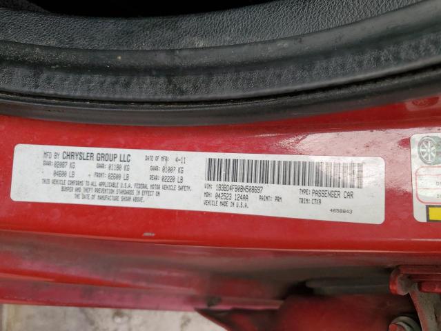 1B3BD4FB0BN508697 - 2011 DODGE AVENGER EXPRESS RED photo 12