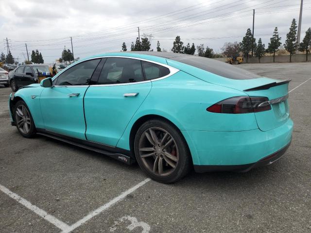 5YJSA1DN6DFP05779 - 2013 TESLA MODEL S TURQUOISE photo 2