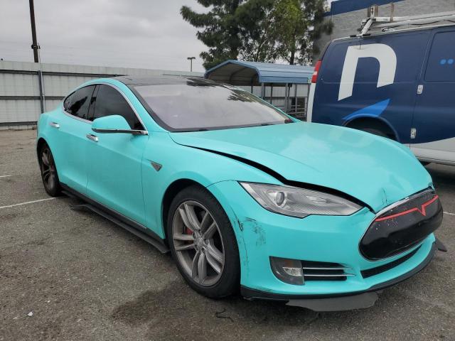 5YJSA1DN6DFP05779 - 2013 TESLA MODEL S TURQUOISE photo 4