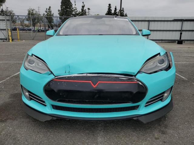 5YJSA1DN6DFP05779 - 2013 TESLA MODEL S TURQUOISE photo 5