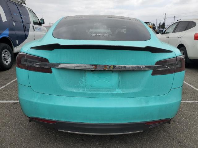 5YJSA1DN6DFP05779 - 2013 TESLA MODEL S TURQUOISE photo 6