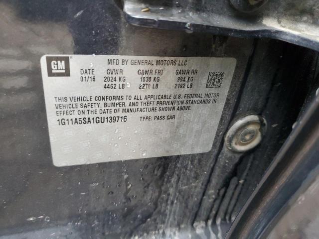 1G11A5SA1GU139716 - 2016 CHEVROLET MALIBU LIM LS 灰色 照片 12