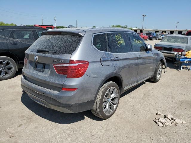 5UXWY3C51F0E95699 - 2015 BMW X3 XDRIVE28D GRAY photo 3