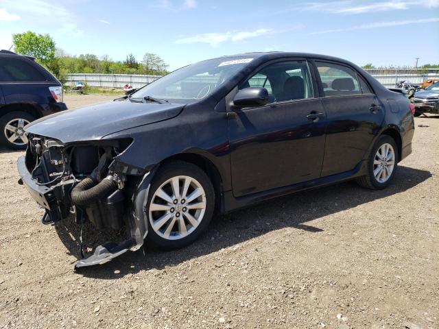 1NXBU4EE1AZ373255 - 2010 TOYOTA COROLLA BASE BLACK photo 1