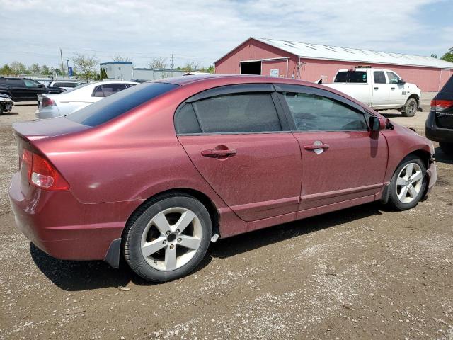 2HGFA16548H021376 - 2008 HONDA CIVIC LX RED photo 3