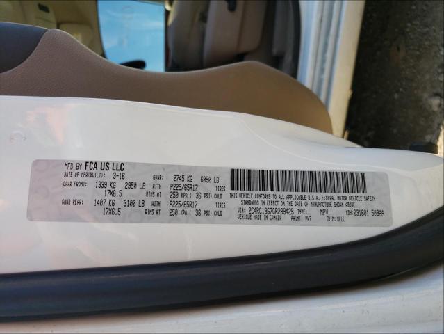 2C4RC1BG7GR289425 - 2016 CHRYSLER TOWN & COU TOURING თეთრი ფოტო 10