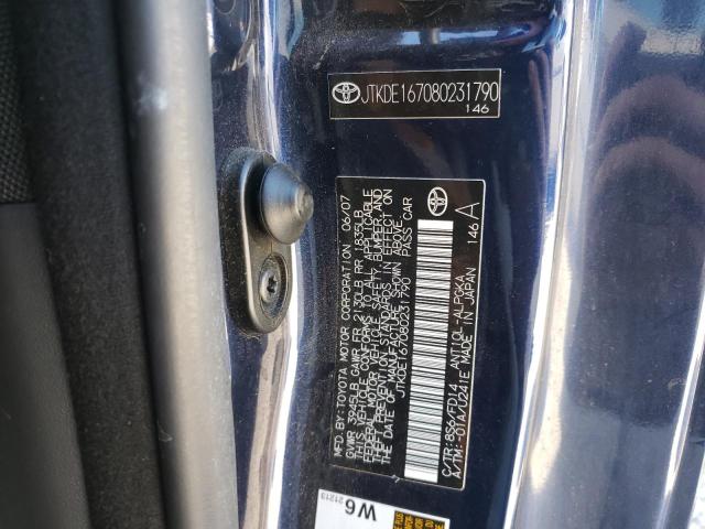 JTKDE167080231790 - 2008 TOYOTA SCION TC 蓝色 照片 12