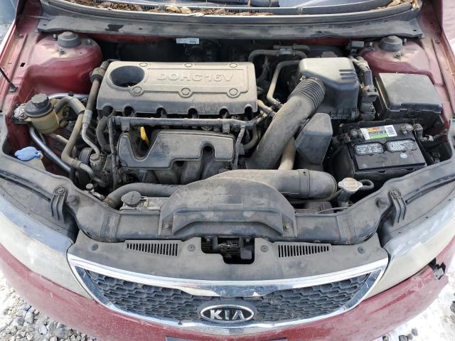 KNAFU5A22B5320130 - 2011 KIA FORTE EX BURGUNDY photo 12