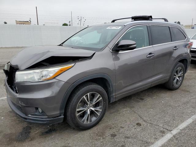 5TDKKRFH3GS180408 - 2016 TOYOTA HIGHLANDER XLE 灰色 照片 1