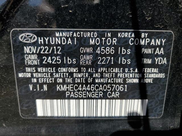 KMHEC4A46CA057061 - 2012 HYUNDAI SONATA HYBRID BLACK photo 12