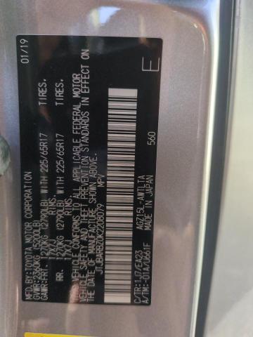 JTJBARBZ0K2208079 - 2019 LEXUS NX 300 BASE ვერცხლისფერი ფოტო 13